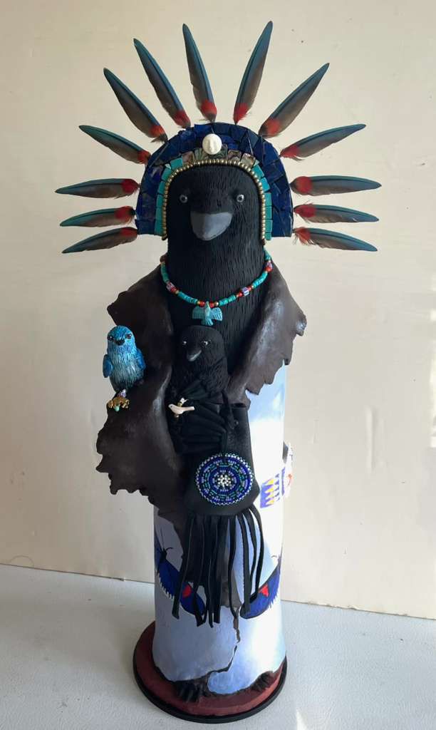 Raven with Light Blue Robe