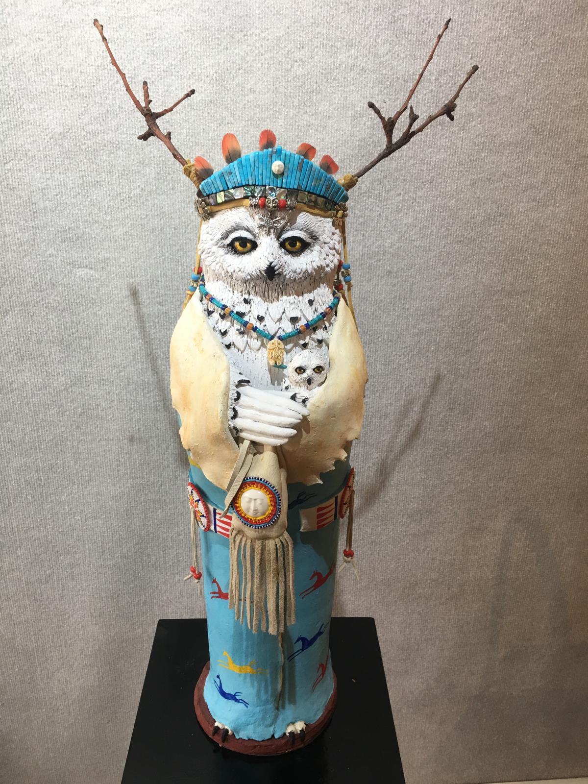 Owl with Antlers