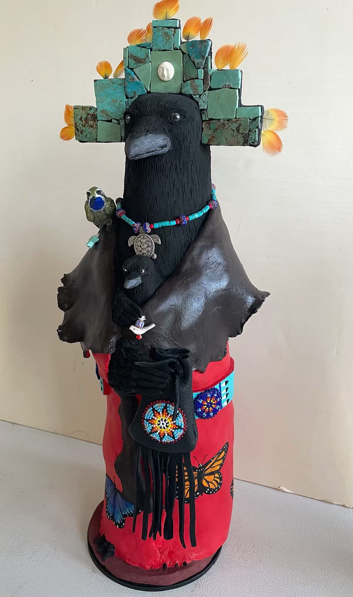 Raven with Red Robe