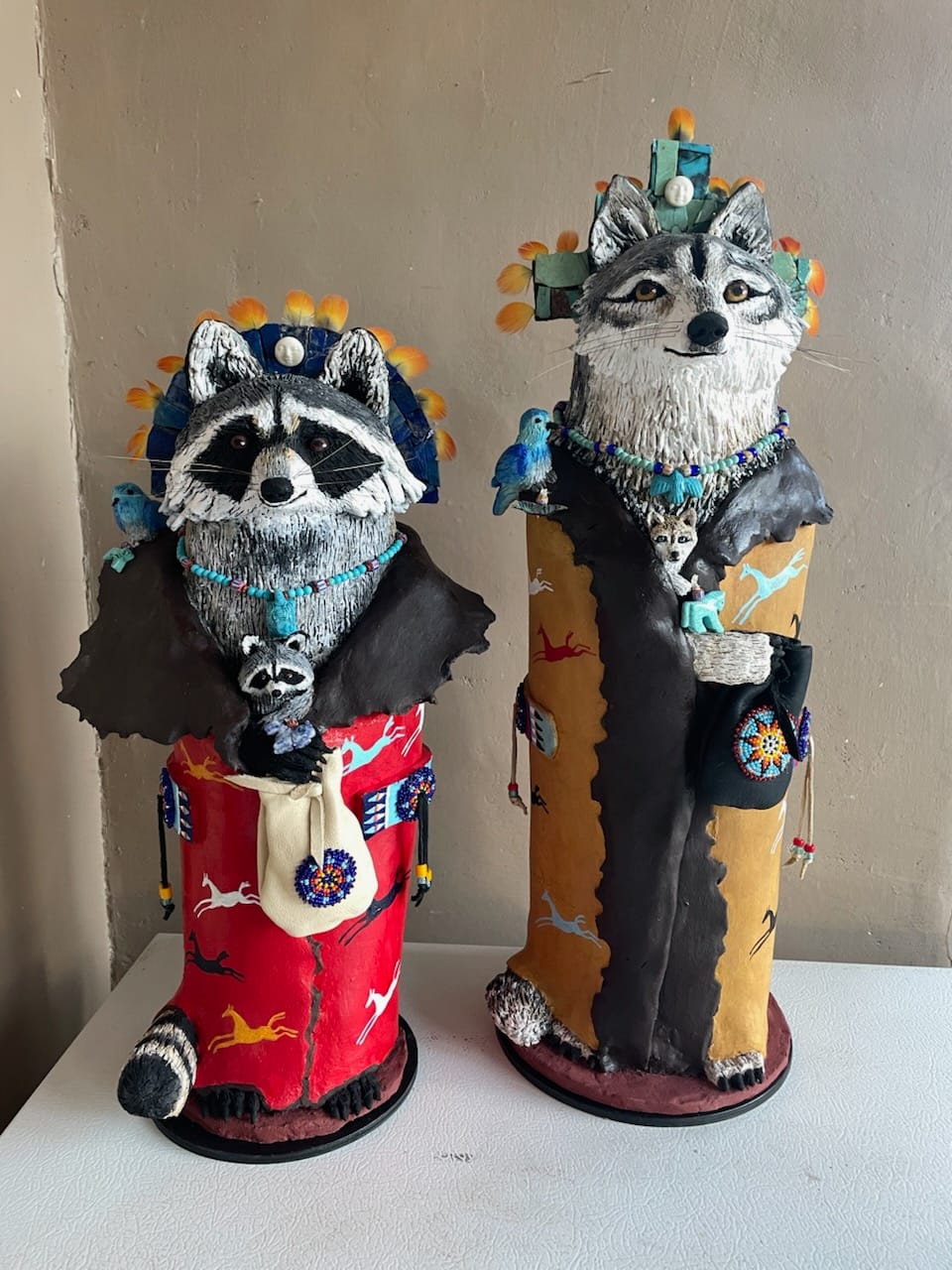 Racoon and Wolf