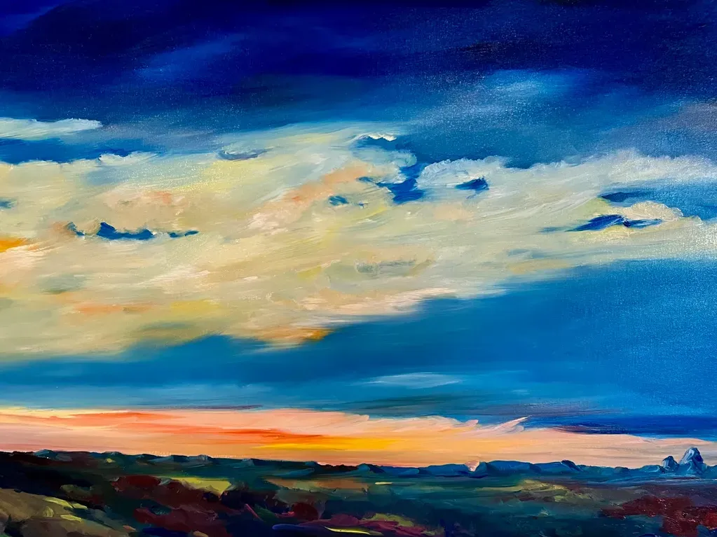 Blue Sky Over the Desert